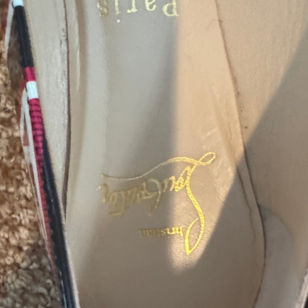 Christian Louboutin Black and White Patterned Flats - Picture 2 of 5